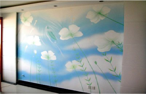 潼关画墙绘怎么画好白云的蓬松感?