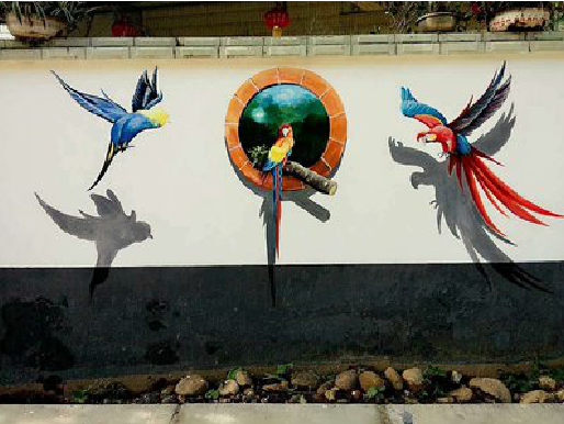 潼关视觉错位-3D墙绘设计