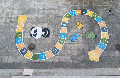 潼关地面游戏彩绘