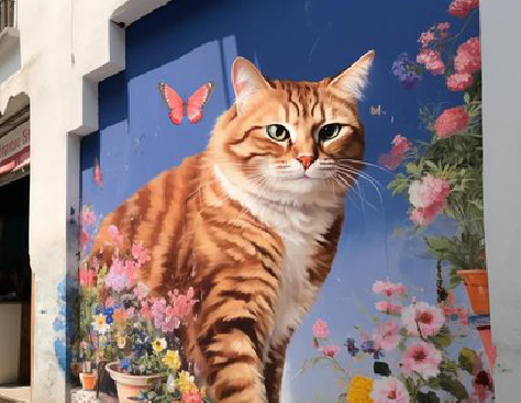 潼关自己绘制有个性的手绘墙