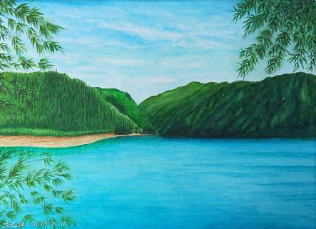 潼关在墙绘中，如何绘画绿水青山？