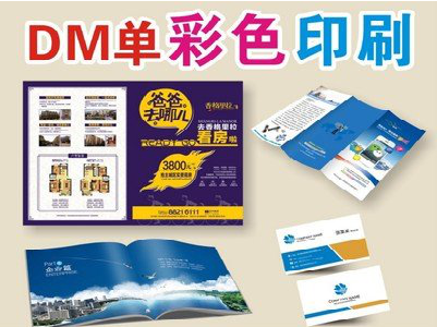 潼关单页印刷，色彩搭配简单。